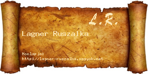Lagner Ruszalka névjegykártya